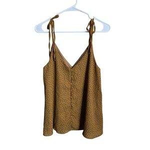 NWT Fab'rik Button Down Polka Dot Cami Tank Blouse SIZE LARGE